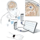 Implanted electrodes stream recorded data to a pocket-sized device worn by a patient. The data is then wirelessly transferred to a tablet and uploaded to the cloud via a HIPAA-compliant server.